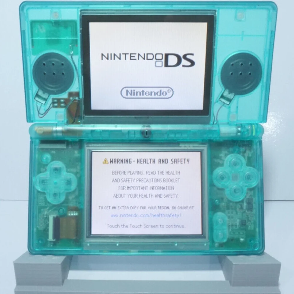 Nintendo DS Lite Transparent Clear Emerald Green Handheld System with Charger